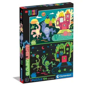Clementoni Monsters zářící puzzle 104 ks