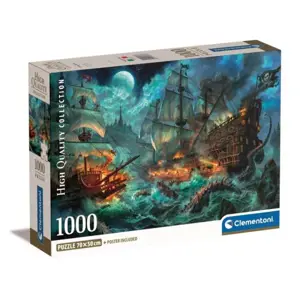 Produkt Clementoni Puzzle 1000 dílků Pirátská loď. Bitva na moři 39777