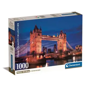 Clementoni Puzzle 1000 dílků Tower Bridge v noci 39772