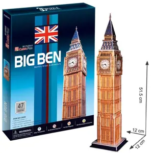 CubicFun 3D puzzle Big Ben střední Londýn 47 dílků