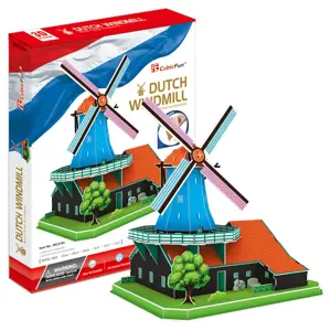 CubicFun 3D puzzle Holandský větrný mlýn XL 71 dílků