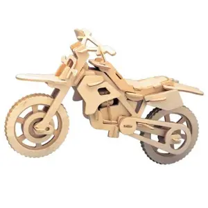 Dřevěné 3D puzzle dřevěná skládačka Motorka Terénní P022
