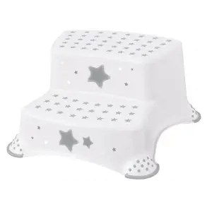 Keeeper Protiskluzový stupínek stolička dvoustupňová stars bílá