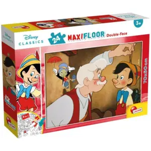 Oboustranné Maxi puzzle 24 ks 70x50cm Disney Pinocchio