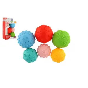 Produkt Teddies Sada míčků s texturou gumové 6 8cm