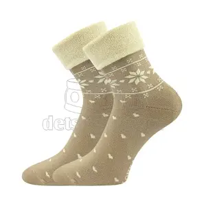 Dětské ponožky LONKA Frotana angora béžová Velikost: 39-42