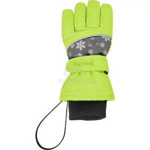 Dětské rukavice PLAYSHOES Snowflakes 422034 zelená Velikost: 5