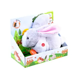 HračkyZaDobréKačky Tomido interaktivní plyšák králík šedý