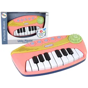 mamido Dětské interaktivní piano růžové