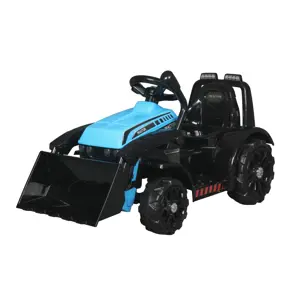 mamido Dětský elektrický traktor s radlicí modrý