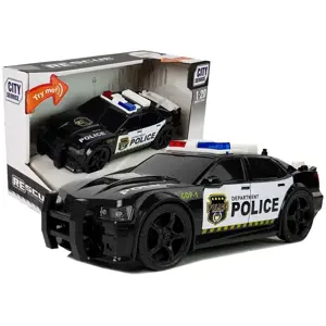 mamido Policejní autíčko 1:20 s pohonem, zvukem a světelnými efekty černé