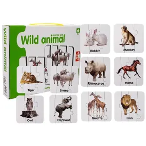 mamido Vzdělávací puzzle divoká zvířata