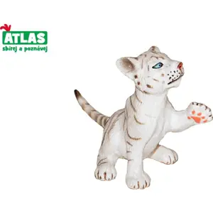A - Figurka Tygr bílý mládě 6cm, Atlas, W101810