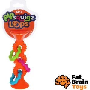 Chrastítko pipSquiz Loops oranžové, Fat Brain, W010227