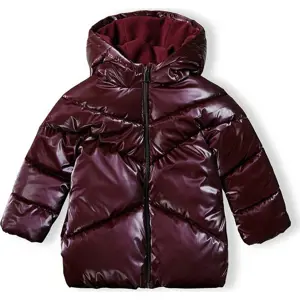 Kabát dívčí prošívaný Puffa s chlupatou podšívkou, Minoti, 16coat 23, fialová - 98/104 | 3/4let