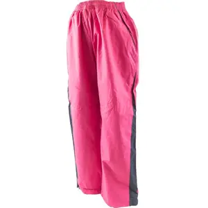 Kalhoty šusťákové bez šňůrky v pase, PD335, růžová - 128 | 8let