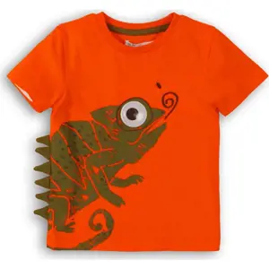 Tričko chlapecké s krátkým rukávem, Minoti, Lizard 1, oranžová - 86/92 | 18-24m