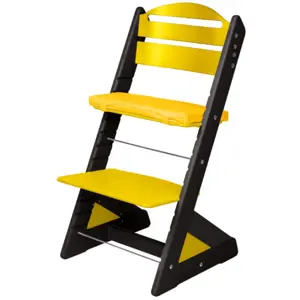 Dětská rostoucí židle JITRO PLUS černo - žlutá