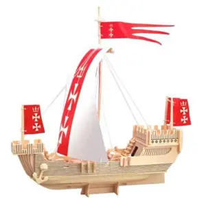 Dřevěné 3D puzzle lodě - dřevěná skládačka - Loď Koga P129