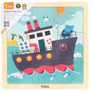 Produkt Dřevěné puzzle 9 dílků - loď