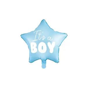 Foliový balonek hvězda Iťs a boy modrý 48 cm