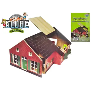 Kids Globe Dřevěný domeček a farma 1:32