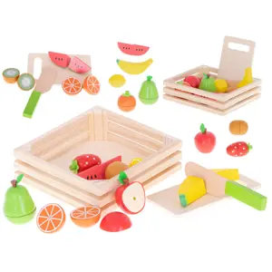 Produkt KIK Dřevěné ovoce s magnetem v bedýnce pro děti