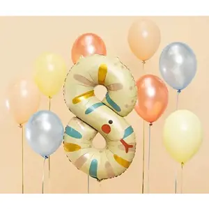 KIK Fóliový narozeninový balónek číslo 8 Had 55x88 cm