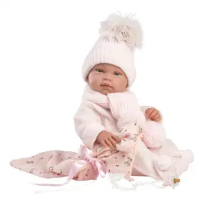 Llorens 84338 NEW BORN HOLČIČKA realistická miminko s celovinylovým tělem 43 cm