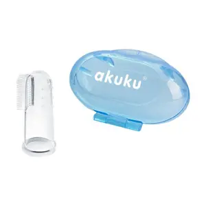 Produkt První zubní kartáček s pouzdrem Akuku modrý