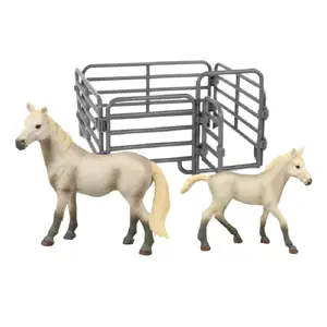 Produkt RAPPA Sada koně 2 ks s ohradou bílý