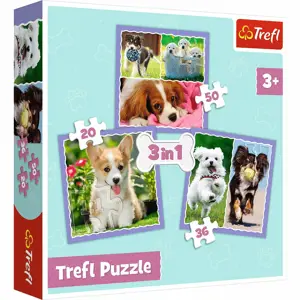 Produkt TREFL Puzzle 3v1 Roztomilí psi