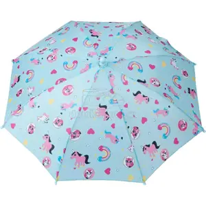 Deštník Doppler 72670K01 modrý jednorožec
