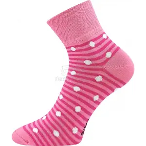 Dětské ponožky BOMA Jana Puntíky v proužcích vzor 37 růžová Velikost: 35-38