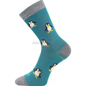 Ponožky VoXX Penguinik modro-zelená Velikost: 30-34