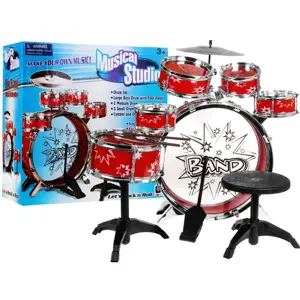 Produkt Bohui Toys Dětská bicí souprava – bubny pro kluky červená