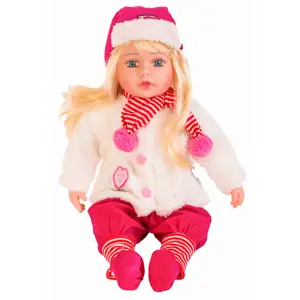 Produkt Mluvící a zpívající panenka 60 cm růžová s čepičkou