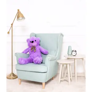 Velký plyšový medvěd Classico 90 cm fialový