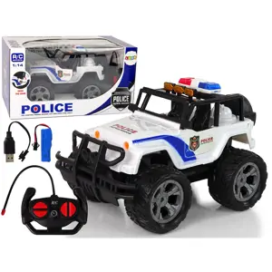 mamido Auto Policie na dálkové ovládání RC Jeep 1:14