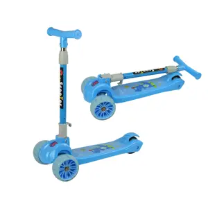 Produkt mamido Dětská tříkolová koloběžka se svítícími kolečky modrá