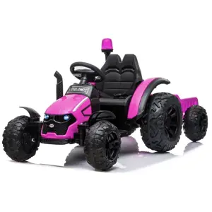 Produkt mamido Dětský elektrický traktor s vlečkou Truck růžový