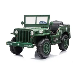 Produkt mamido Dětský elektrický vojenský Jeep Willys 4x4 třímístný zelený