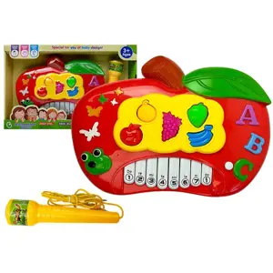 Produkt mamido Dětský interaktivní klavír s mikrofonem červené jablko