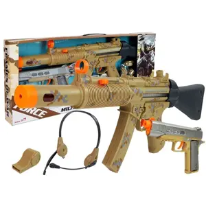 Produkt mamido Sada vojenských zbraní Dvě pistole Sluchátka Píšťalka
