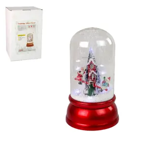 Produkt mamido Vánoční dekorace svítící sněžítko se Santa Clausem červená