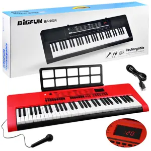 Produkt mamido Velký keyboard s 61 klávesami a mikrofonem