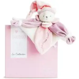 DouDou et Compagnie Paris dárková sada plyšový usínáček růžový medvídek 24 cm