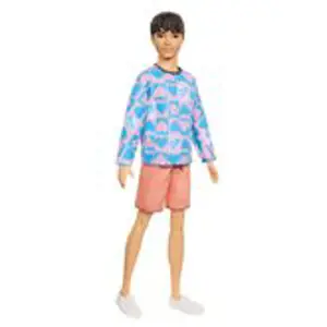 Mattel Barbie model Ken modro-růžová mikina HRH24