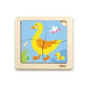Produkt Viga Dřevěné puzzle 4 dílky - kachna
