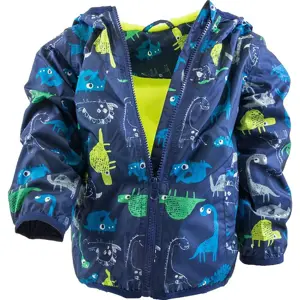 chlapecká jarní/podzimní bunda s potiskem a kapucí, Pidilidi, PD1092-04, modrá - 92/98 | 2/3let